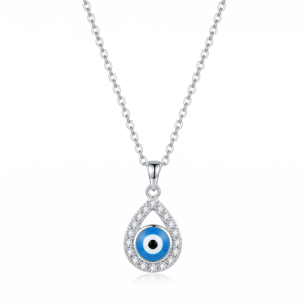 Evil Eye Teardrop Necklace