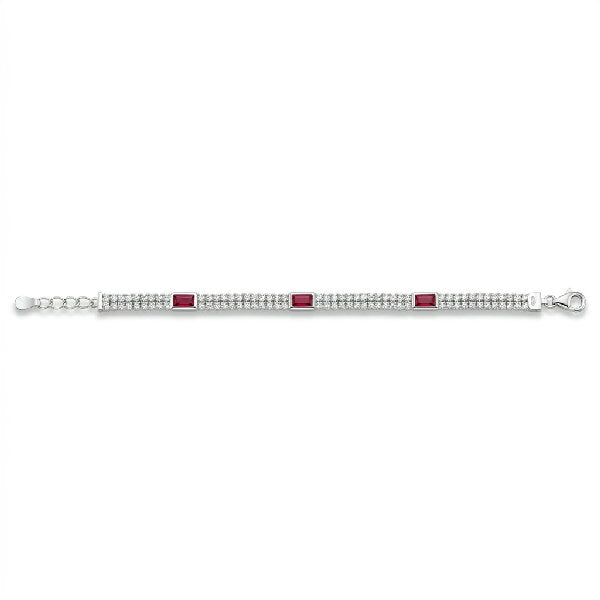 Ruby Line Tennis Bracelet