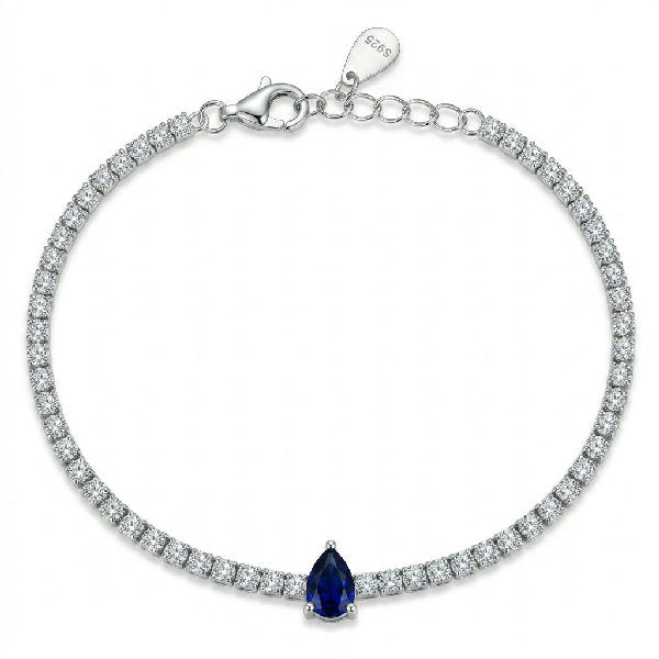Sapphire Teardrop Tennis Bracelet