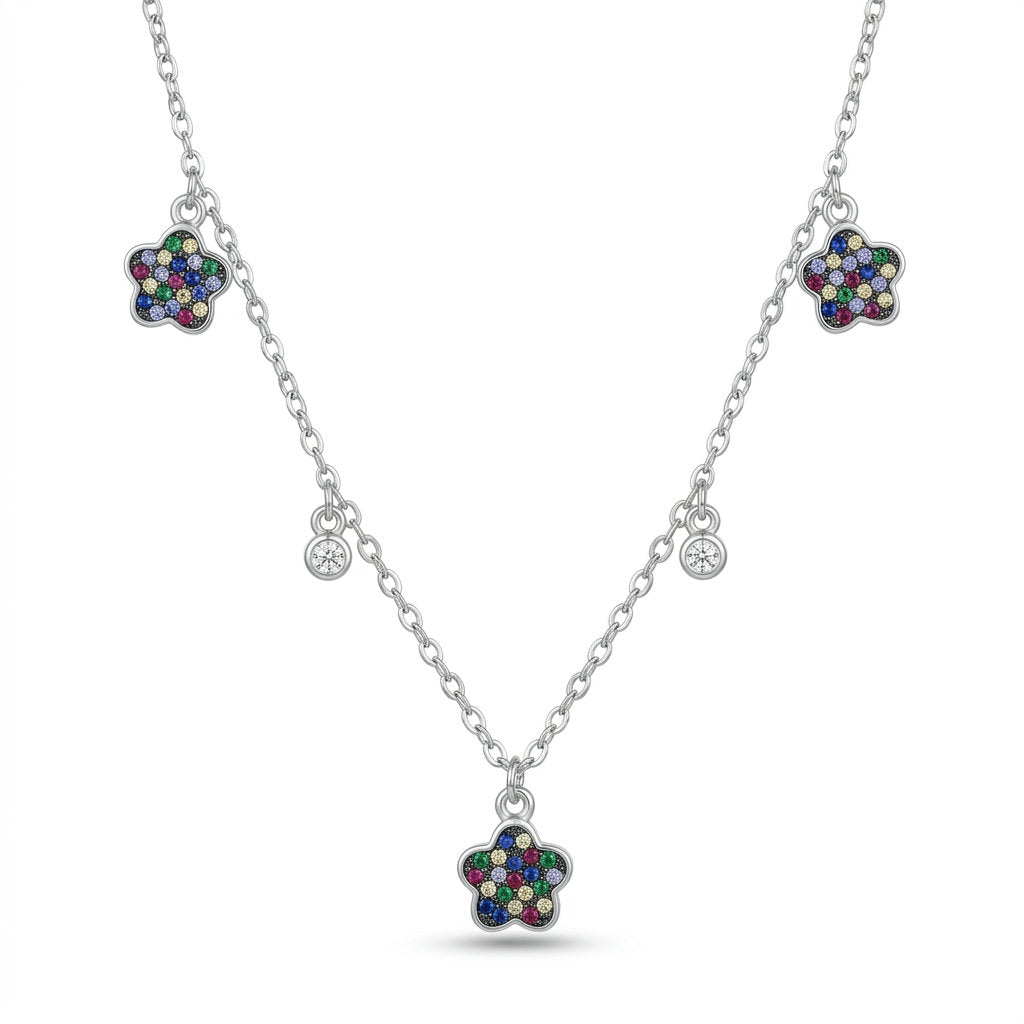 Rainbow Clover Necklace