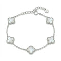 Van Cleef White Clover Bracelet