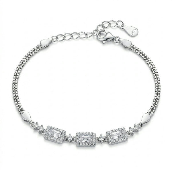 Clear Stone Link Bracelet
