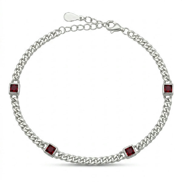 Ruby Curb Bracelet