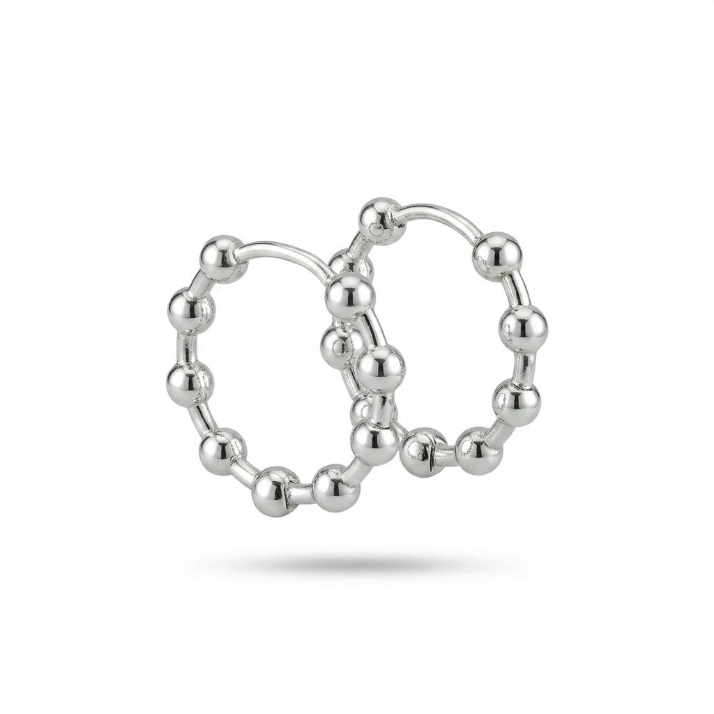 Bead Hoop Earrings