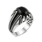 Prestige Black Ring (Semi-Precious Stone)