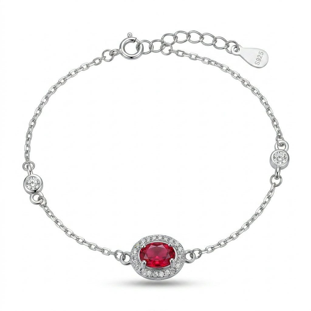 Scarlet Oval Bracelet