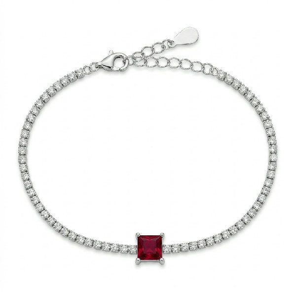 Ruby Solitaire Tennis Bracelet
