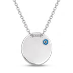 Evil Eye Disc Necklace