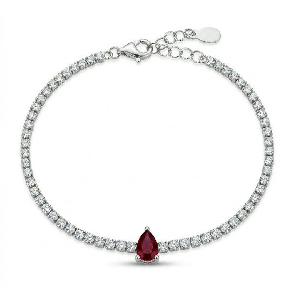 Ruby Teardrop Bracelet