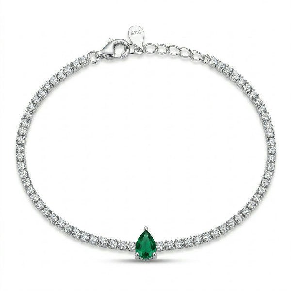 Emerald Teardrop Bracelet