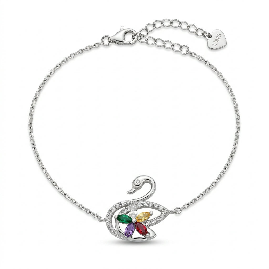 Color Bloom Swan Bracelet