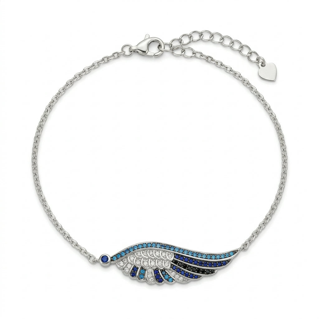 Blue Angel Wing Bracelet