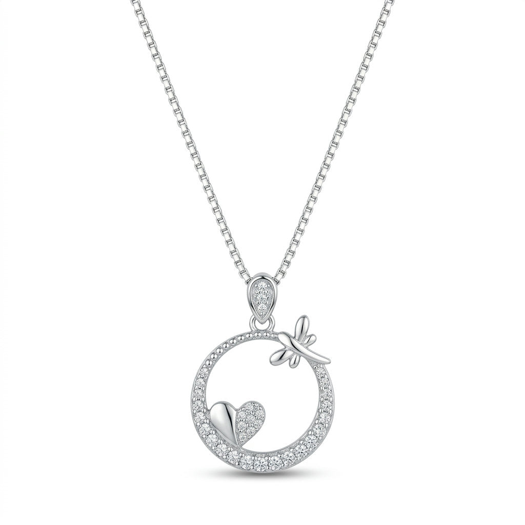 Dragonfly Heart Necklace