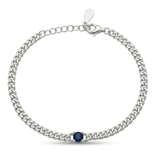 Sapphire Curb Bracelet