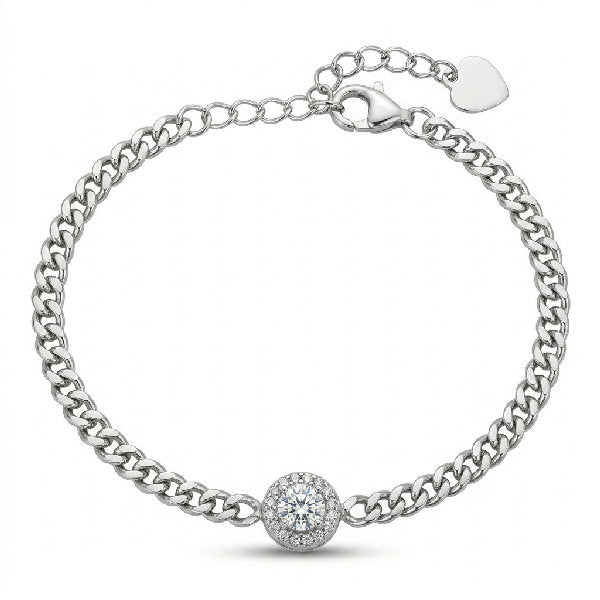 Solitaire Curb Bracelet