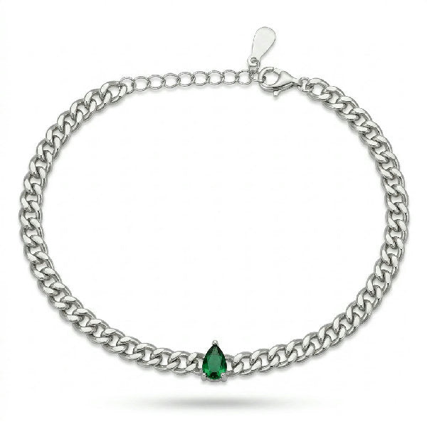Emerald Teardrop Tennis Bracelet