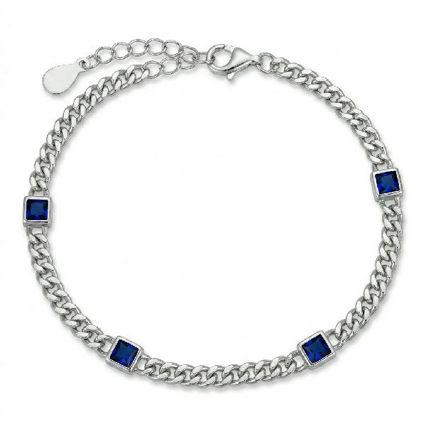 Sapphire Station Curb Bracelet