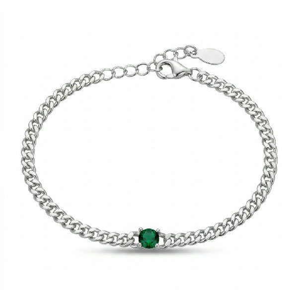 Emerald Curb Bracelet