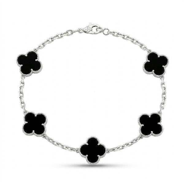 Van Cleef Five Clover Black Bracelet