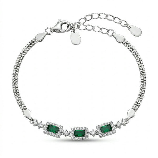 Emerald Bar Bracelet