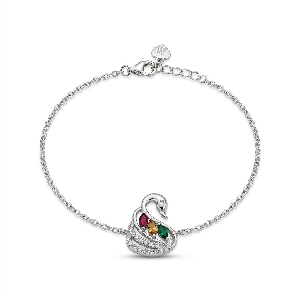 Color Petal Swan bracelet