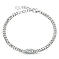 Clear Stone Curb Bracelet