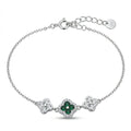 Van Cleef Emerald Clover Trio Bracelet