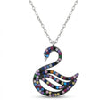 Rainbow Swan Necklace
