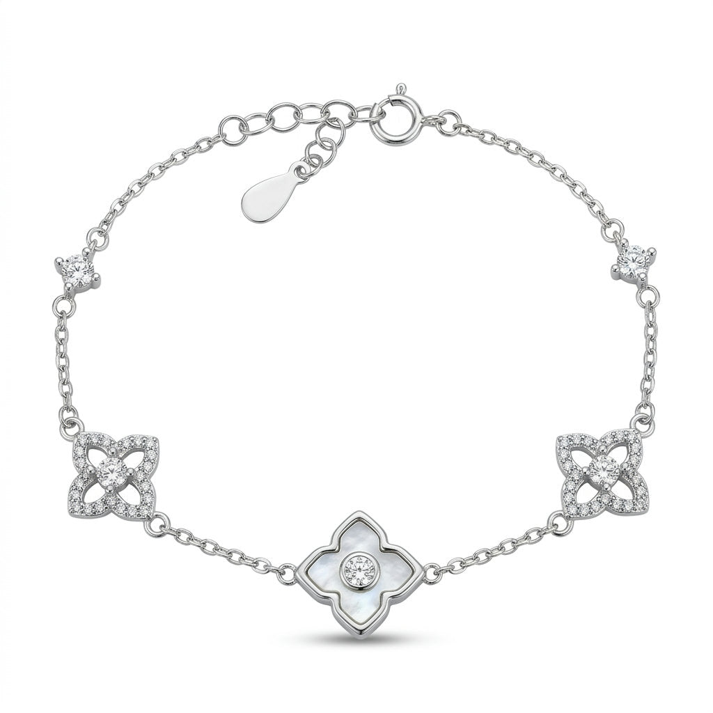 Van Cleef Crystal Clover Bracelet