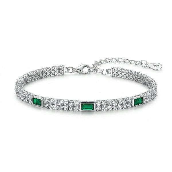 Emerald Station Tennis Bracelet