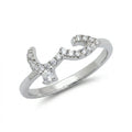 "حب" White Zirconia Ring