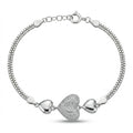 Pavé Heart Chain Bracelet