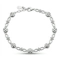 Silver Bloom Link Bracelet