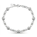 Silver Bloom Link Bracelet
