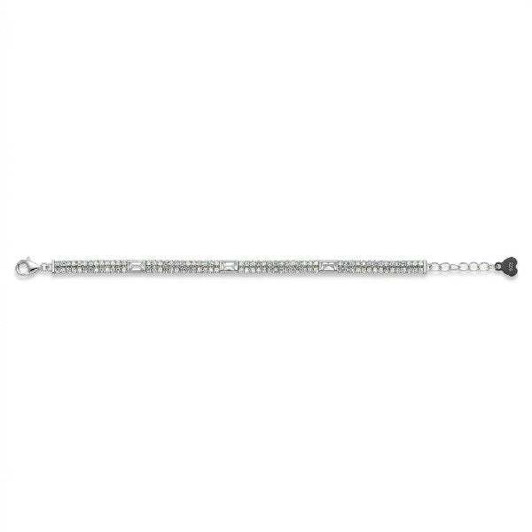 White Baguette Tennis Bracelet