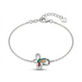 Multicolor Clover Charm Bracelet