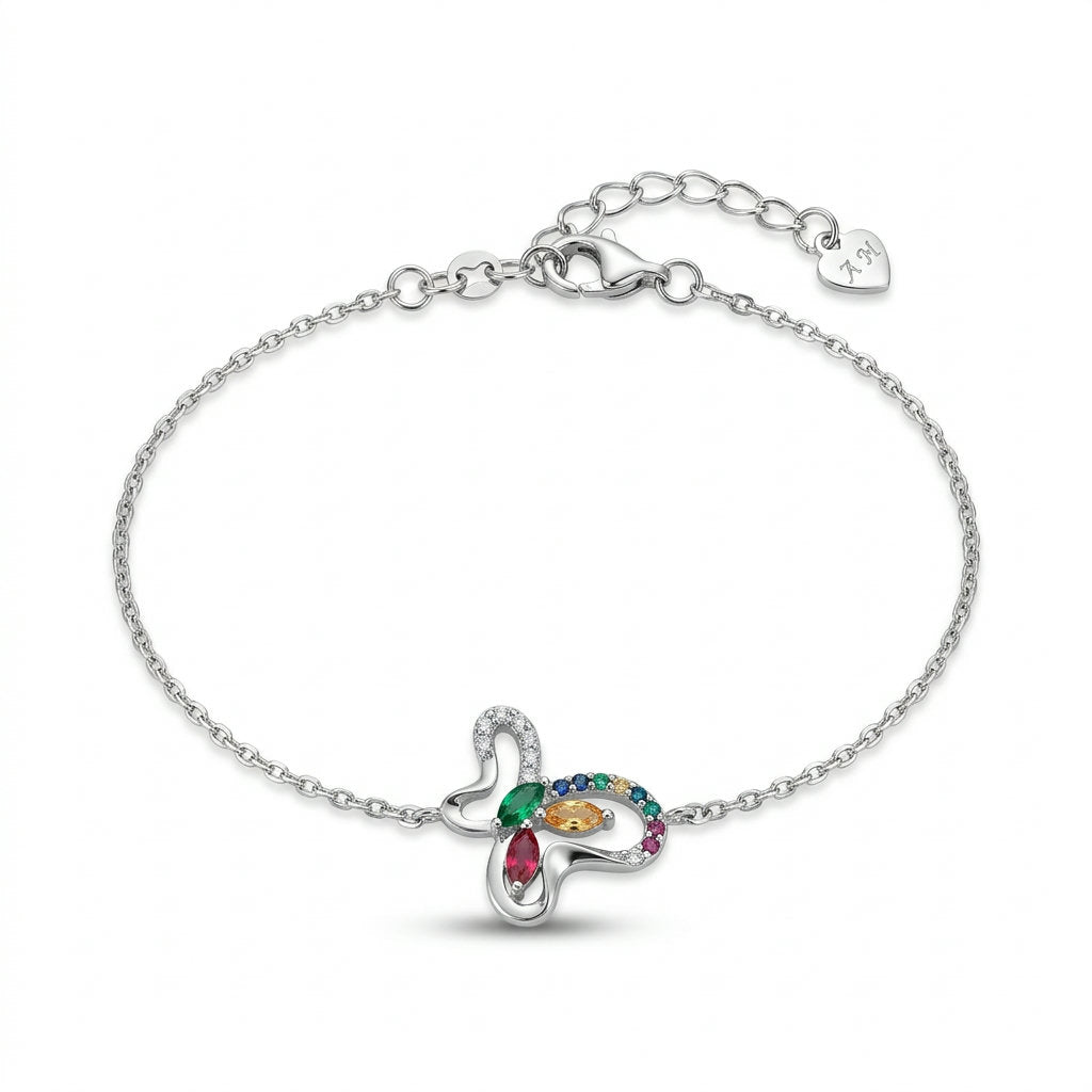Multicolor Clover Charm Bracelet