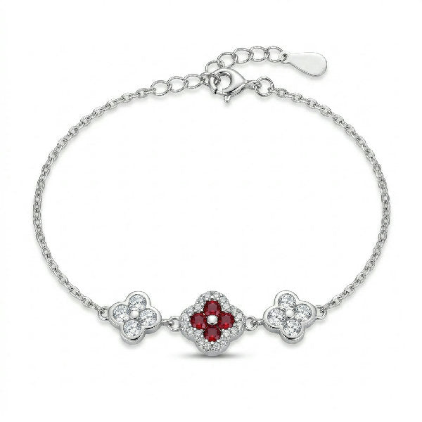 Van Cleef Ruby Clover Bracelet
