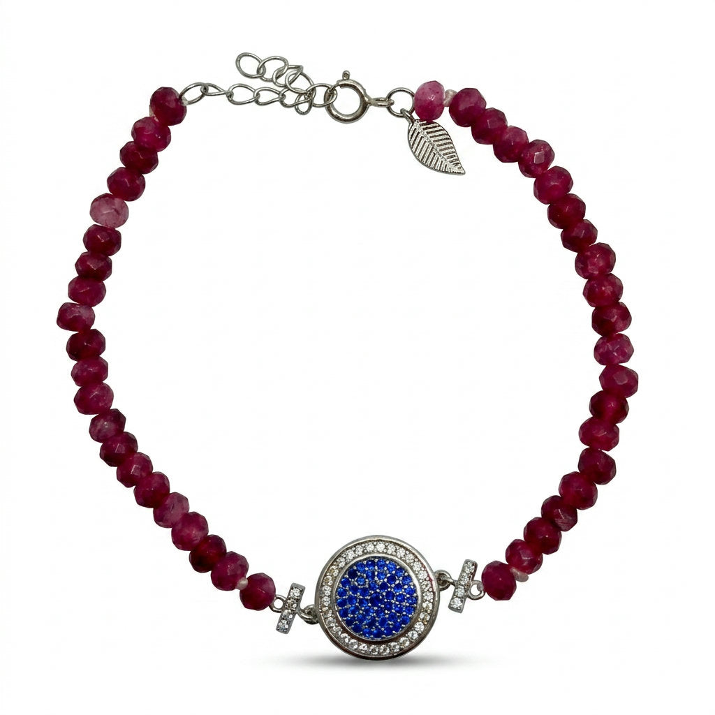 Ruby Bead Nazar Bracelet