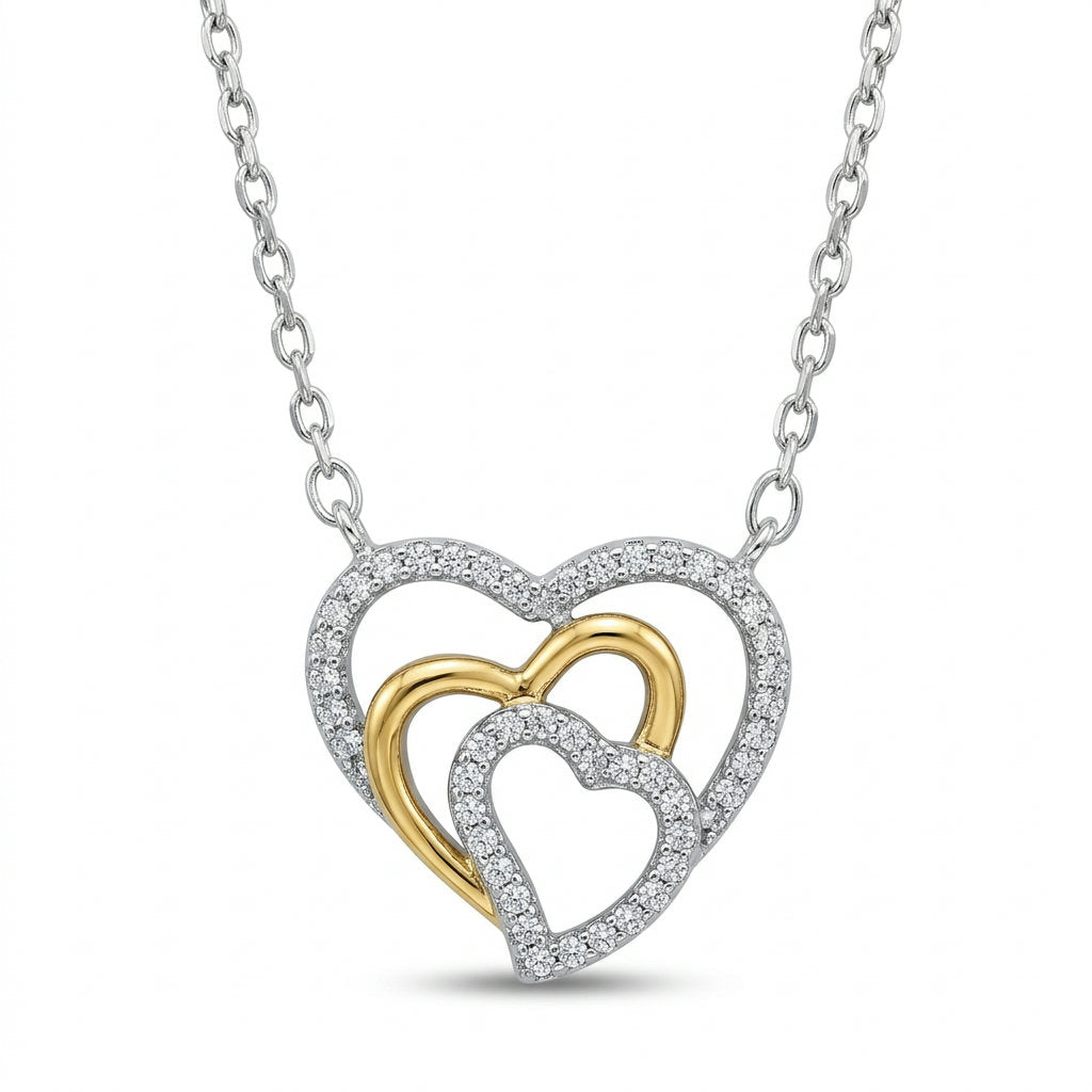 Triple Heart Harmony Necklace