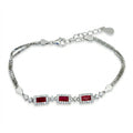 Red Baguette Trio Bracelet