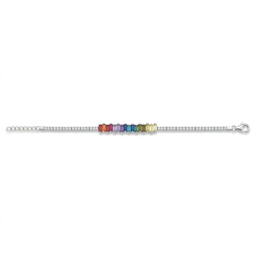 Rainbow Bar Tennis Bracelet