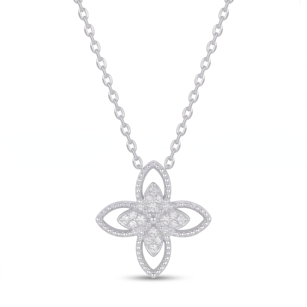 Luna Clover Cross Necklace