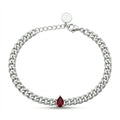 Ruby Teardrop Curb Bracelet
