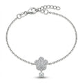 Crystal Flower Drop Bracelet