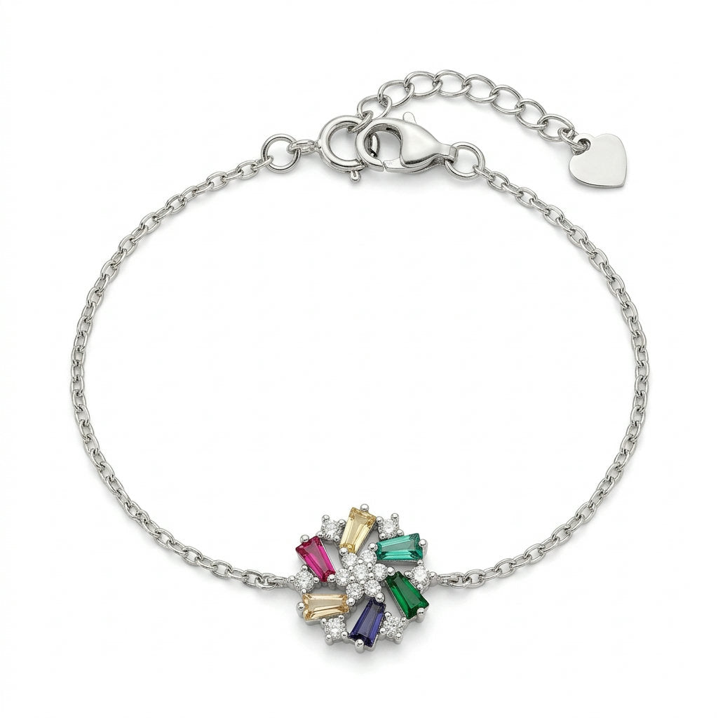 Rainbow Flower Bracelet