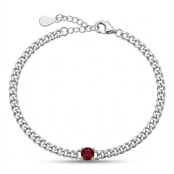 Ruby Curb Bracelet