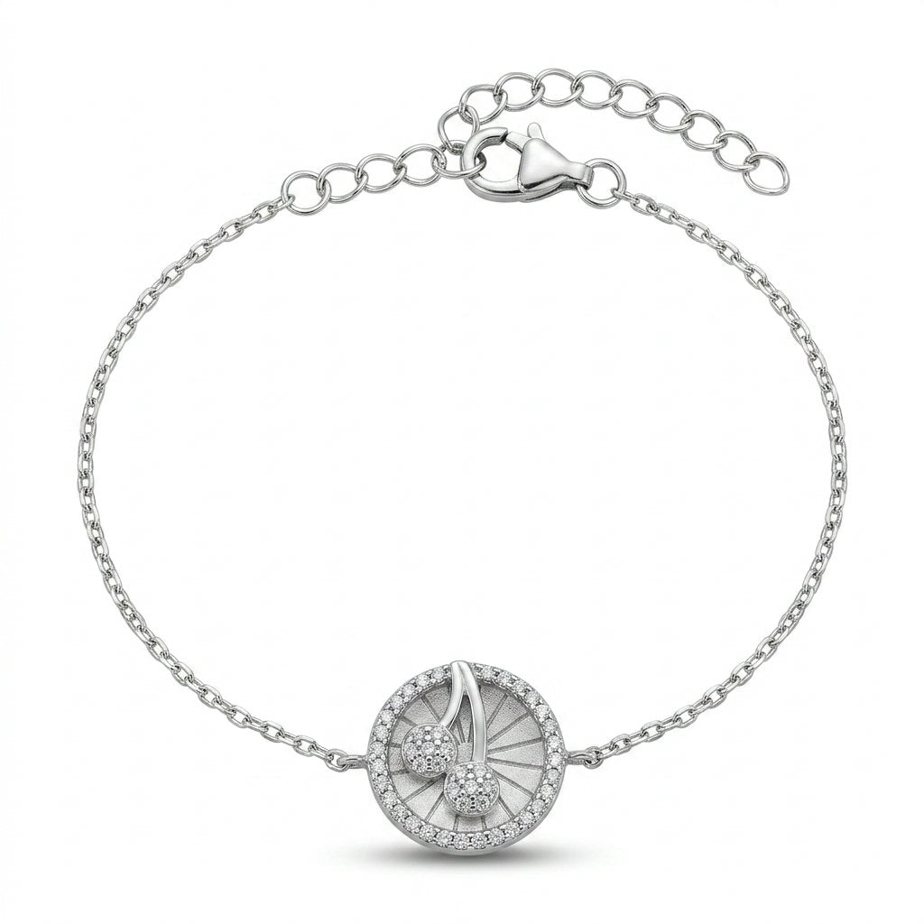 Silver Cherry Bracelet