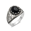 Imperial Black Stone Ring (Semi-Precious Stone)